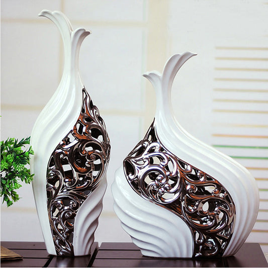 Serene White Lace Vase