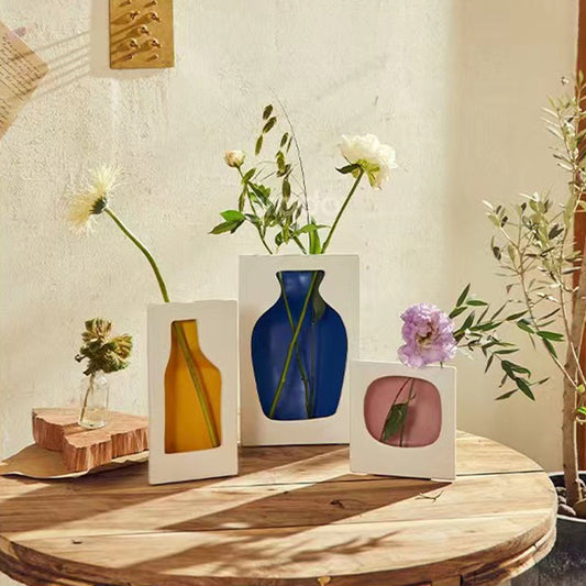 Ceramic Picture Frame Vase